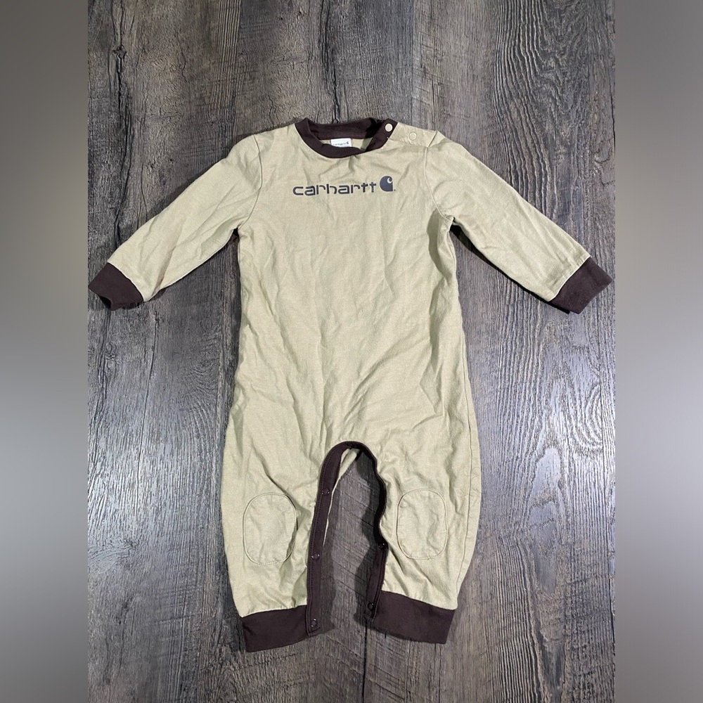 Carhartt Tan and Brown Kids One Piece